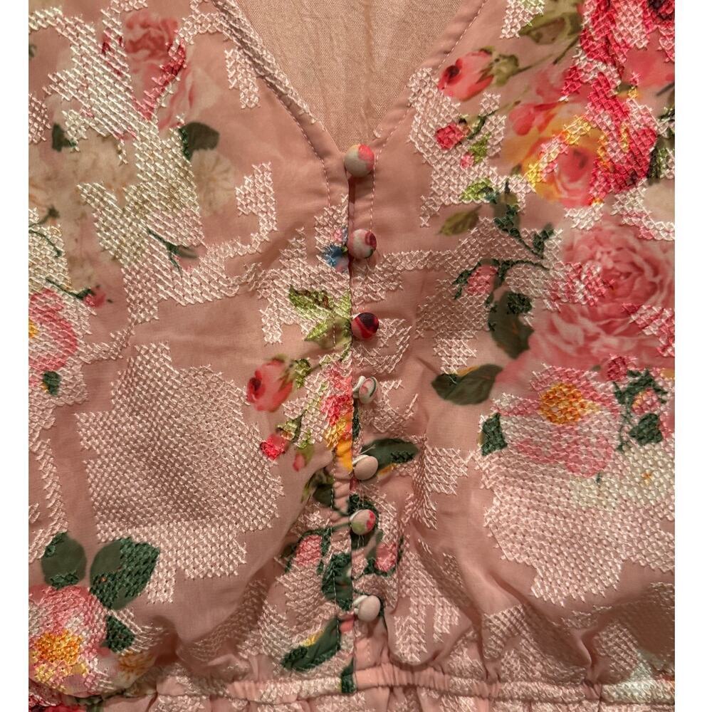 Hemant & Nandita Anthropologie Rose Garden Blouse Size Medium - Picture 6 of 11
